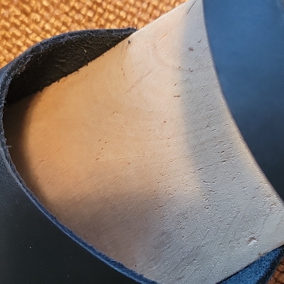 Mia black leather wood Swedish clogs 40 Wide - Picture 3 of 6